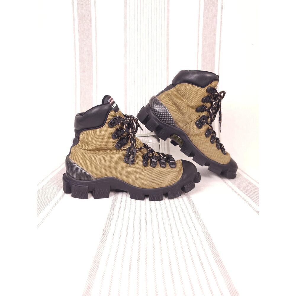 VTG Polo Sport PRL Boots Womens 8 Nylon Tactical Gorpcore Lug Sole Vintage 90s